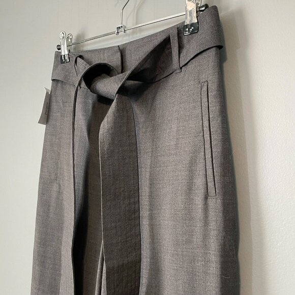 New Aritzia Wilfred Jallade Wool Blend Tie Crop Trouser Charcoal 0 $148 - Picture 4 of 8